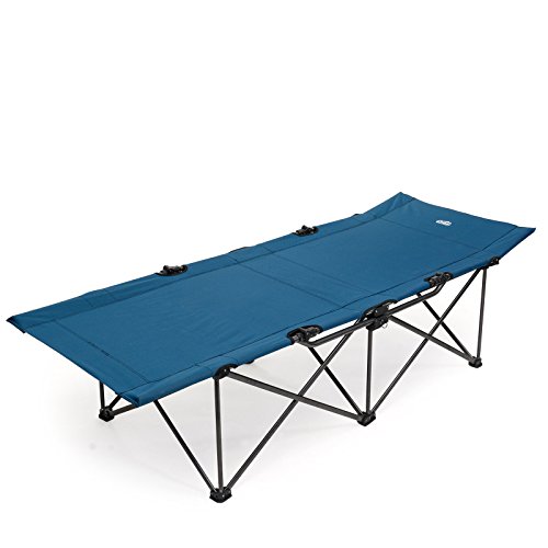 qeedo Quick Jimmy XXL Feldbett faltbar (210 x 81 cm) Campingliege bis 150 kg - blau