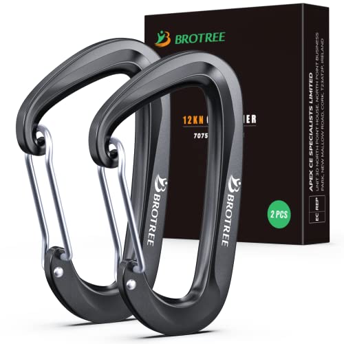 Brotree Karabiner mit 1200kg Belastbarkeit Schwerlast 12KN Karabinerhaken...