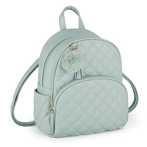 ECOSUSI Gesteppter Mini Rucksack für Frauen Süße PU Leder Kleine Rucksack-Geldbörse...