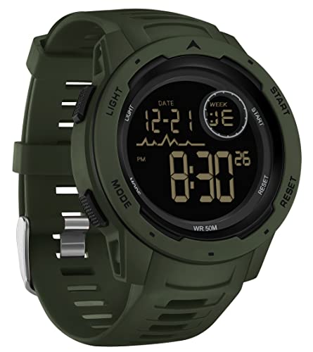 findtime Militär Uhr Herren Digitaluhr Outdoor Sportuhr Tactical Watch 5 ATM Wasserdicht...