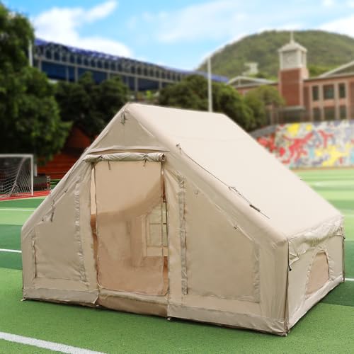 Aufblasbares Campingzelt mit Pumpe, Glamping Aufblasbares Zelt für Camping, 4 Saison...
