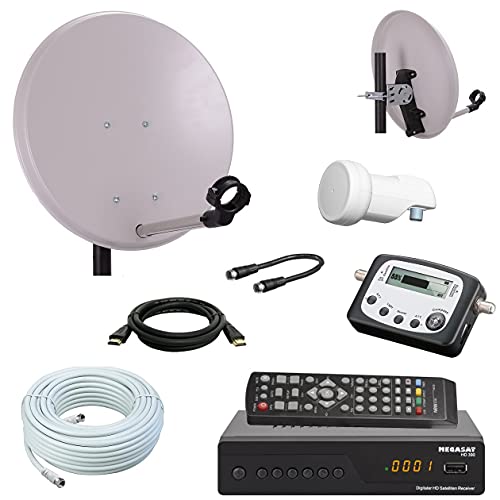 Digital Camping SAT Anlage 40 cm Spiegel + HD Sat Receiver + Digitaler SAT Finder + HD...