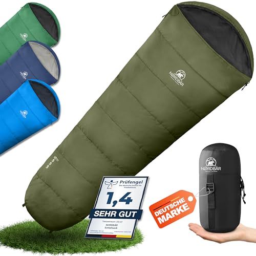 NORDBÄR® Sommerschlafsack Ultraleicht & kompakt [750g] mit kleinem Packmaß |...
