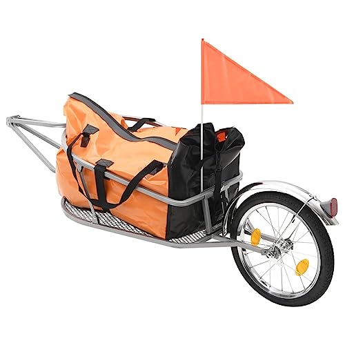 vidaXL Gepäck Fahrradanhänger mit Tasche Fahrrad Anhänger Transportanhänger...
