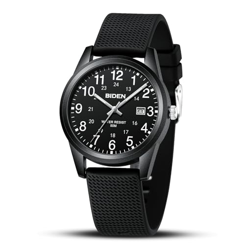 LN LENQIN Herren Uhr Männer Analog Quarz 30M wasserdichte Armbanduhren Herren mit Datum...