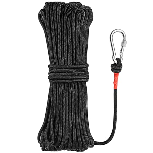 20m Seil mit Karabiner, Kletterseil Outdoor, Reepschnur Seile mit Enterhaken, Hoher...