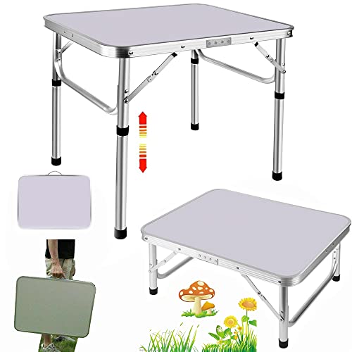 Lucn 60 cm faltbarer Campingtisch, tragbarer faltbarer Picknicktisch für den Innen- und...