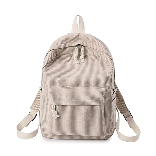 Freizeitrucksack Mädchen Tagesrucksack, Streifen Cord Schulrucksack Mädchen Teenager,...