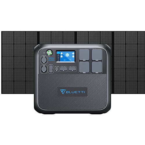 BLUETTI Solar Generator AC200MAX mit PV350 350W Solarpanel, 2048Wh Portable Powerstation mit 4 2200W AC Ausgängen, LiFePO4 Akkupack