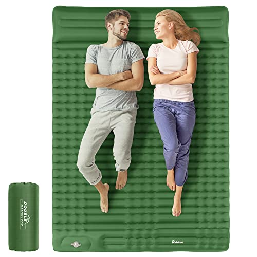 Relefree Isomatte Outdoor 2 Personen 140x200 cm Ultra-Größen Aufblasbare mit Fußpresse...