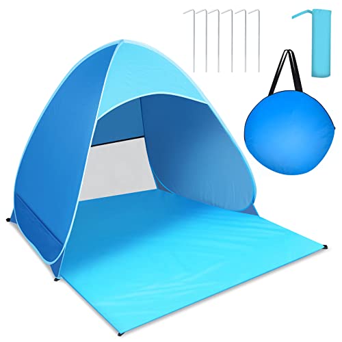 JOPHEK Pop-Up Beach Shelter, Beach Tent UPF 50+Portable Beach Tent Small Pack Size,...