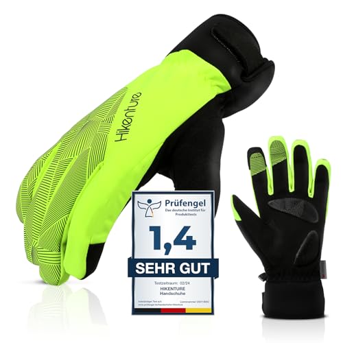 HIKENTURE Winterhandschuhe, Wasserdicht Fahrrad Handschuhe Winter Herren Damen, Winddichte...