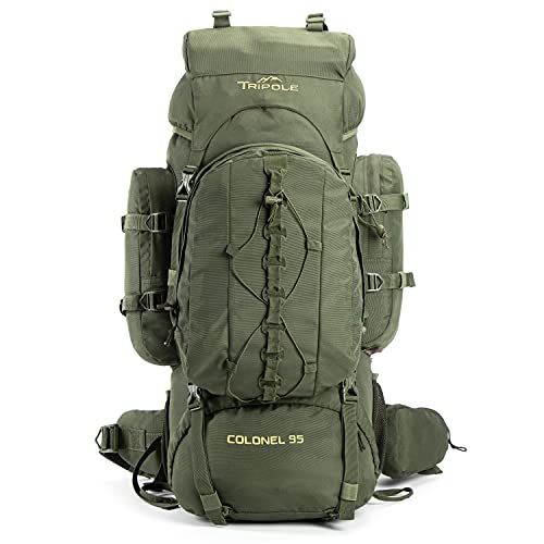 Tripole Rucksack Colonel 95 Liter mit abnehmbarem Rucksack - Wandern, Trekking, Reisen,...