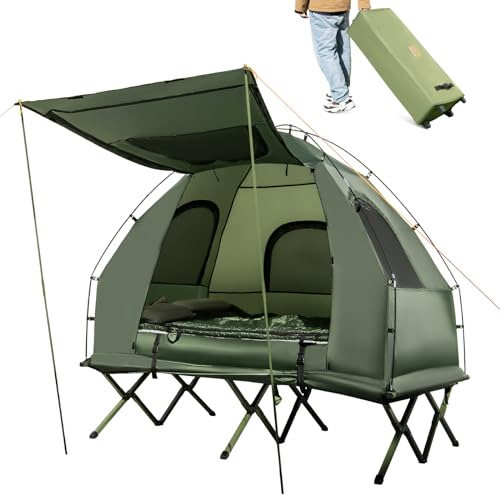 COSTWAY Feldbett mit Zelt für 2 Personen