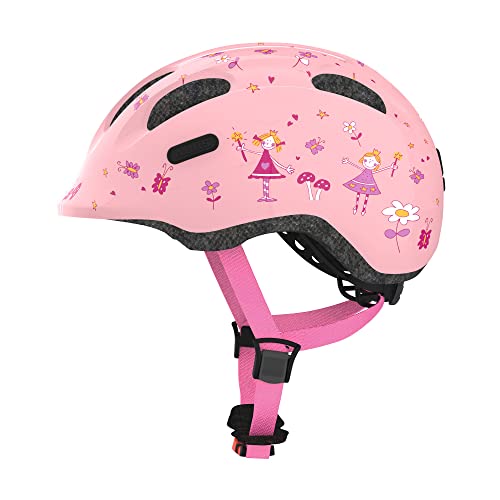 ABUS Kinderhelm Smiley 2.0 - Robuster Fahrradhelm für Mädchen und Jungs - Rosa mit...