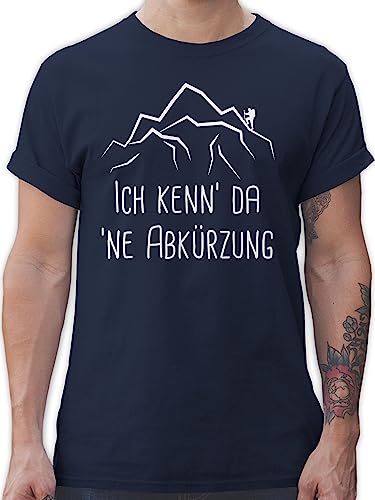 T-Shirt Herren - Hobby Outfit - Ich Kenn' da 'ne Abkürzung - M - Navy Blau - männer...