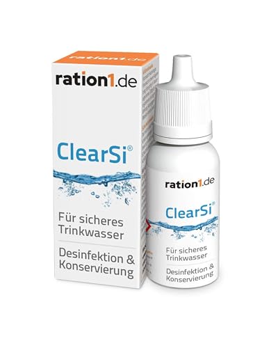 ration1 ClearSi® Wasseraufbereitung für Trinkwasser, Camping Zubehör für...