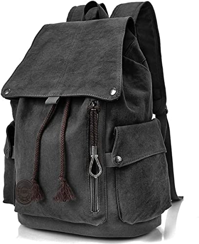 RERI Canvas Leinwand Rucksack Vintage für Outdoor Camping Außflug Sports Universität...