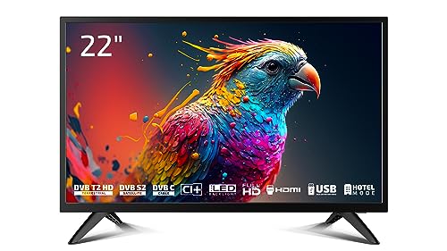 DYON Enter 22 Pro X2 55 cm (22 Zoll) Full-HD Fernseher (Triple Tuner (DVB-C/-S2/-T2),...