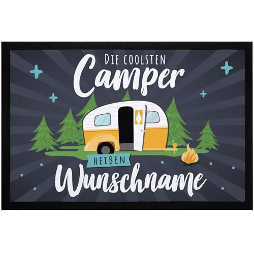 SpecialMe® Fußmatte Camping mit Spruch Die coolsten Camper heißen und personalisiert...