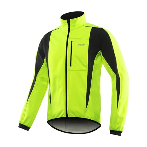 ARSUXEO Herren Radjacke wasserdicht winddicht Winter Thermal Atmungsaktiv...