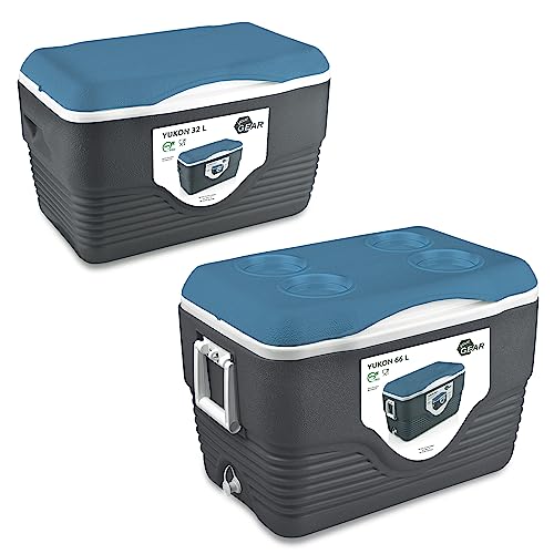 your GEAR Yukon 66 L + 32 L Kühlbox Set mit 2 passiven Kühlbehälter PU Thermo-Box...