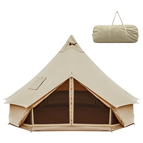 KingCamp Khan Camping Glockenzelt 4m/5m Oversize Raum alle Baumwolle Heavy Duty...