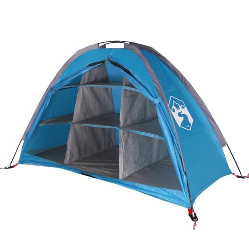 vidaXL Lagerzelt 9 Fächer, Outdoor Zelt mit viel Stauraum, Camping Unterstand Tragbar...