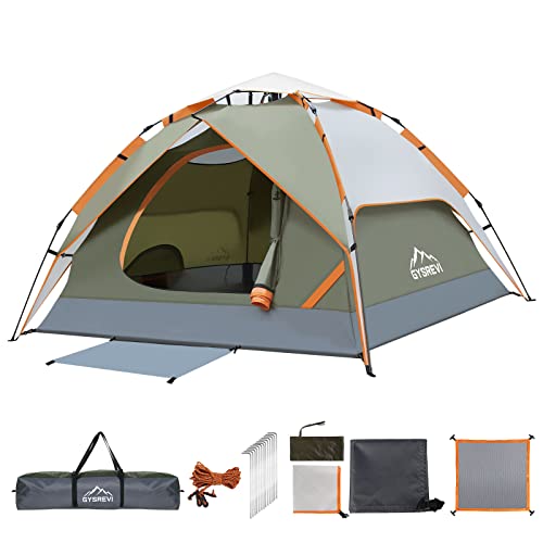 Gysrevi Camping Zelt Quick Up Kuppelzelte Wurfzelt Wasserdicht Winddicht Dome Tent 3-4...