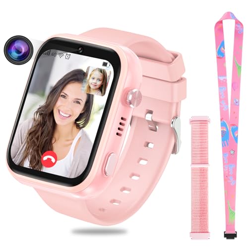 OKYUK 4G Smartwatch für Kinder, GPS-Tracker, mehrere Desktop-Stile zur Auswahl,...