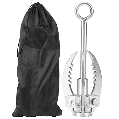 Alomejor Edelstahl Outdoor Grappling Hook Kletterklaue 3 Klauen Klapphaken für Outdoor...