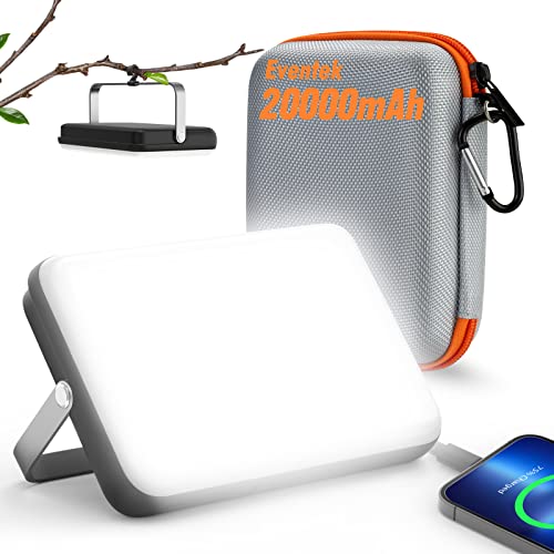 Eventek LED Campinglampe 4000LM, 20000mAh Power Bank USB Aufladbar Zeltlampe bis zu 144...