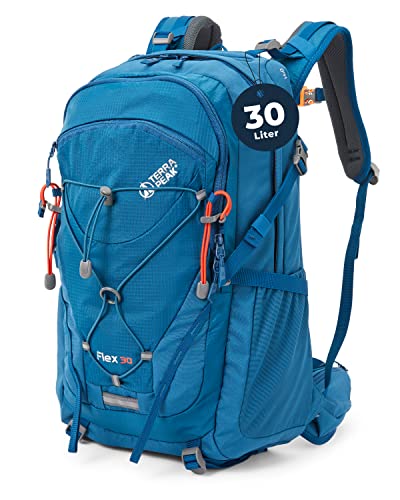 Terra Peak Wanderrucksack 30L Damen Herren Flex 30 Erwachsene blau klein - Outdoor...