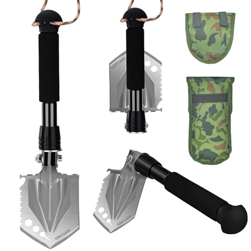 GUPTOMES Camping Schaufel Multifunktional Camping Gadgets Gartenschaufel Survival...