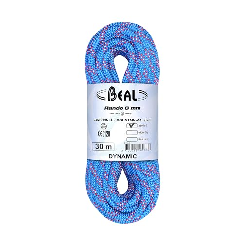 Beal Rando 8mm 20m Blau - Robustes vielseitiges Touren Zwillingsseil, 20m, Größe 20 m -...