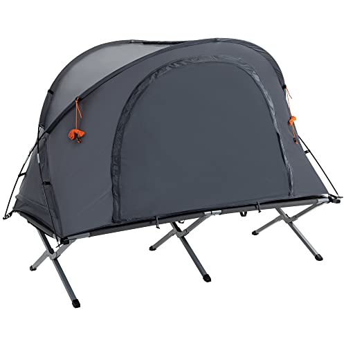 Outsunny Erhöhtes Campingbett und Zelt