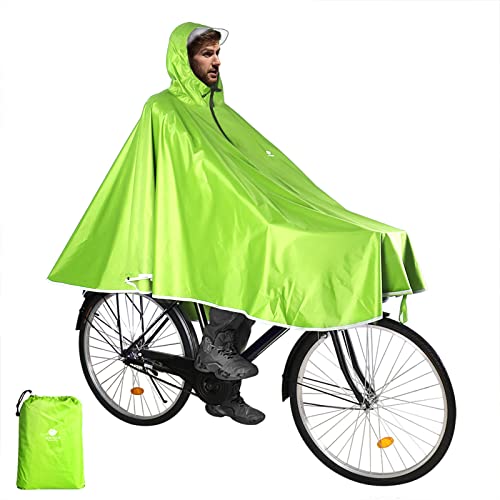 ANYOO Wasserdicht Radfahren Regen Poncho Portable Leichte Regenjacke Mit Kapuze Fahrrad...