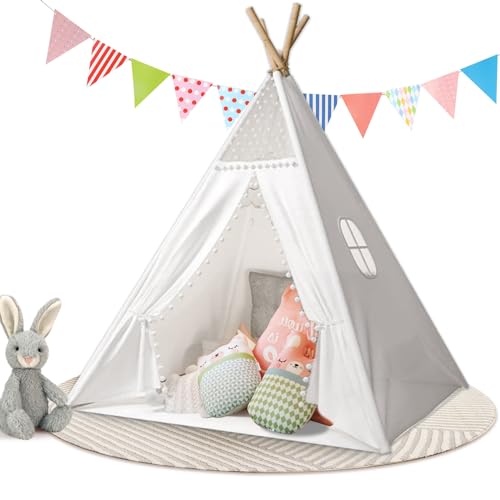 Cathpetic tipi Zelt für kinder,spielzelt kinder indoor,neues polyestergewebe,weich und...