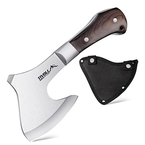 TIVOLI Campingaxt Spaltaxt für Holz,24cm Survival Axt Schärfe Handbeil, Outdooraxt...