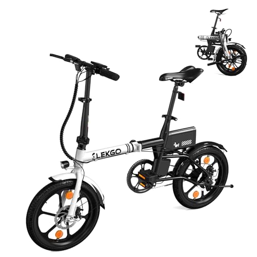 ELEKGO E Bike Klapprad, 16 Zoll Elektrofahrräder,mit Abnehmbar Akku, E-Faltrad...