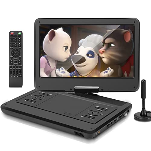 KCR 14-Zoll tragbarer TV/Tragbarer DVD-Player Combo mit HD LED-Drehbildschirm und DVB-T2...
