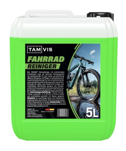 5 Liter TAMVIS® Fahrradreiniger - Sanfte Reinigung mit Zuckertensiden, umweltschonend,...