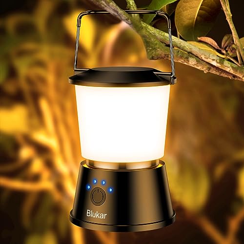 Blukar LED Campinglampe Tragbar, Superhell Camping Laterne Aufladbar Zeltlampe mit Haken,...