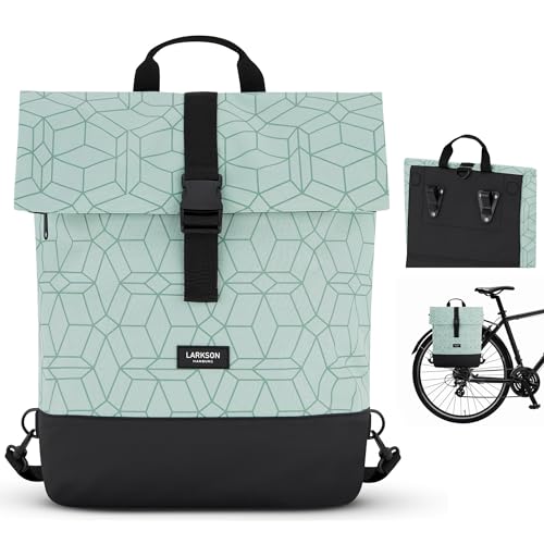 LARKSON Fahrradtaschen für Gepäckträger Damen & Herren Mint - Tammo Bike - 2 in 1...