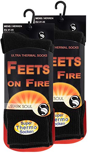 STARK SOUL FEETS on FIRE - 2 Paar Herren Ultra Thermo Socken, Warme Winter Socken,...