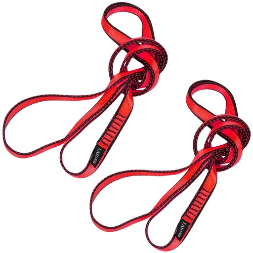 2 Stück Nylon Kletterschlinge 23KN, 19mm Breite Kletterseil Bandschlinge für...