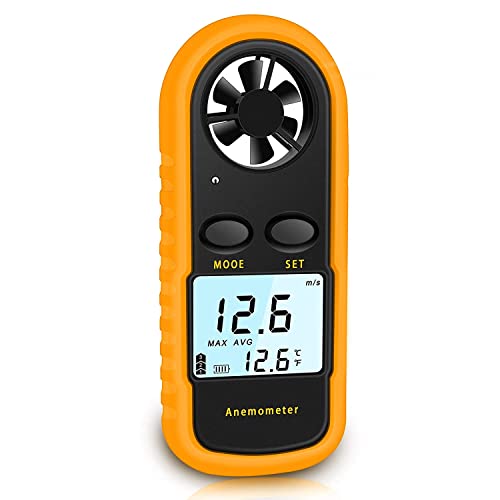 RUZIZAO Handheld Windmesser, digitaler Anemometer zur Messung der...