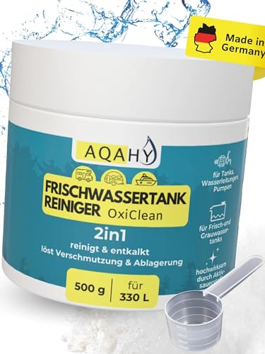 AQAHY Wassertank Reiniger Wohnmobil Oxi Clean (500g) - Frischwassertank Reiniger 2in1...