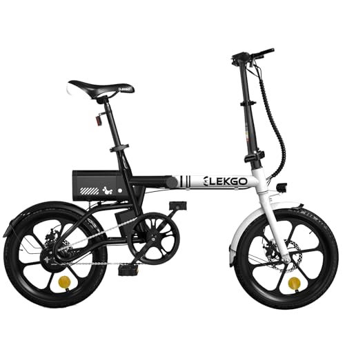 ELEKGO E Bike Klapprad, 16 Zoll Elektrofahrräder,mit Abnehmbar Akku, E-Faltrad...