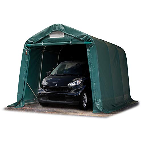 Garagenzelt Carport 2,4 x 3,6 m in dunkelgrün Unterstand Lagerzelt PVC 800 N Plane und...
